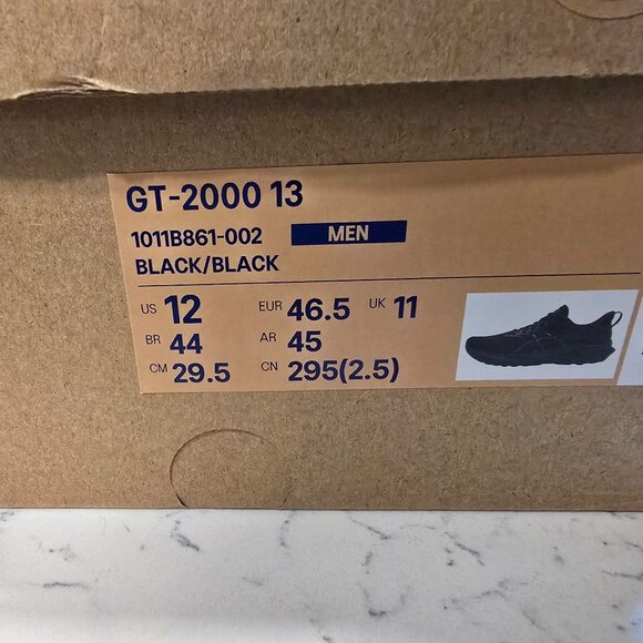 Asics GT-2000 13 1011B861-002 Sneakers Men's US 12 Black Running Shoes NEW NIB - Picture 11 of 11